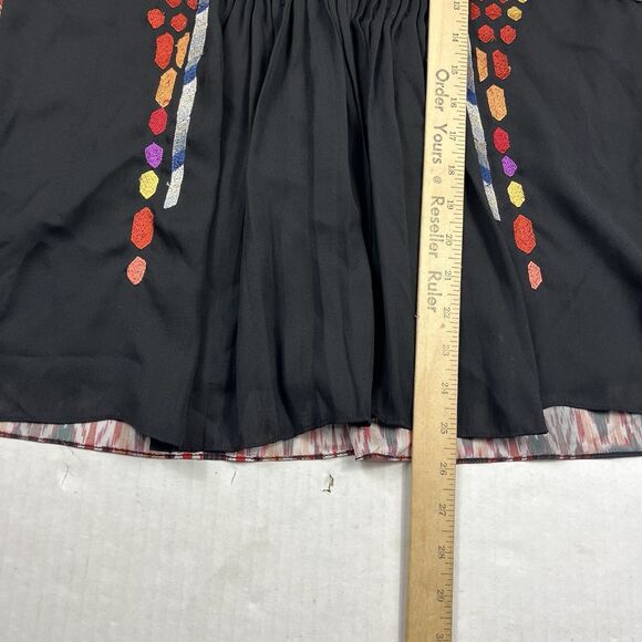 Ranna Gill Boho Tunic Blouse Embroidered Festival Top 3/4 Sleeve Boho Shirt XS - Picture 6 of 11